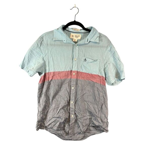 An Original Penguin‎ Short Sleeve Men's Button Shirt Size M Medium 100% Cotton - Picture 1 of 7